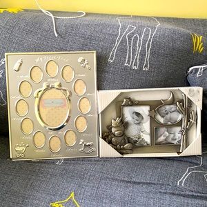 Set of 2 baby toddler my first year photos frames